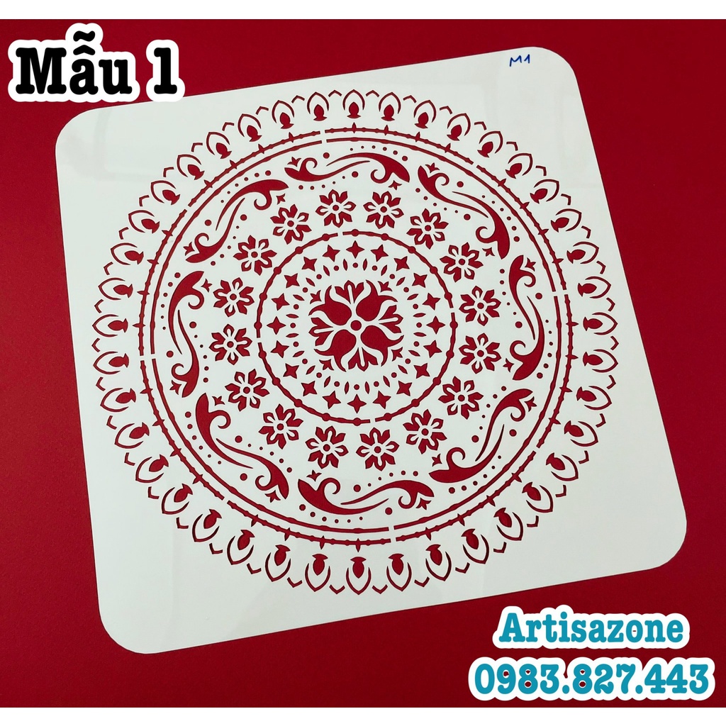 Pet Stencil - Khuôn hình trang trí họa tiết - Kích thước 30cm x 30cm - 01 tấm