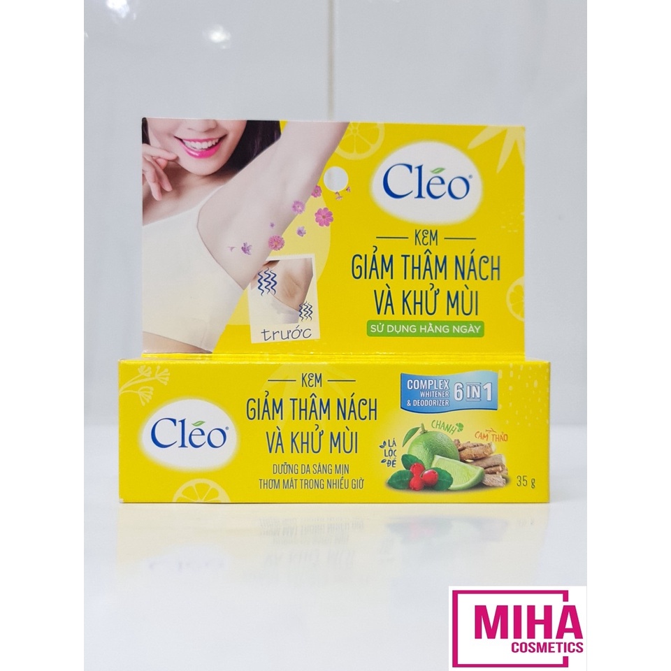 Kem Giảm Thâm Nách Và Khử Mùi Dưỡng Trắng 6 Trong 1 CLEO 35g