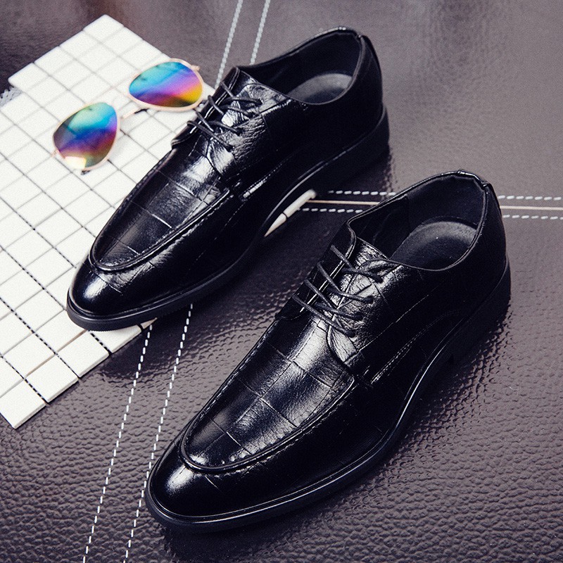 Giày tây nam mũi nhọn bằng da sang trọng