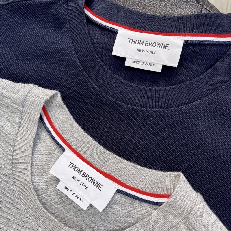⚡️[Hight Quality] - Áo Thun Thom Brown Center-Back Stripe Piqué Tee, Áo phông nam TB cao cấp
