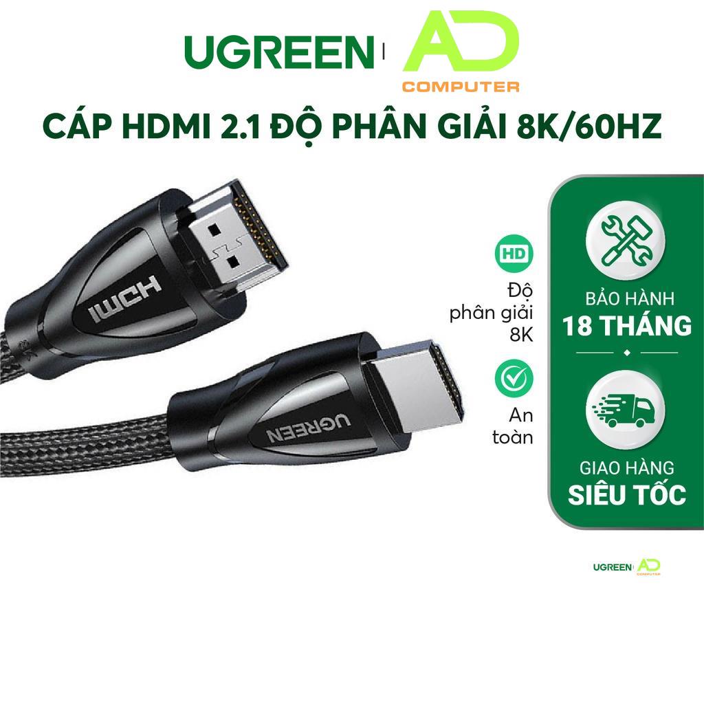 Cáp HDMI 2.1 hỗ trợ 8K/60Hz dài 1-3m UGREEN HD140 - Hàng phân phối chính hãng - Bảo hành 18 tháng