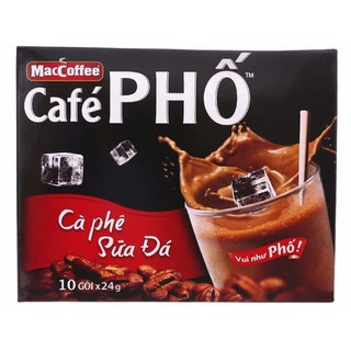 CAFE PHỐ SỮA ĐÁ MACCOFEE Hộp 10 gói X 24g