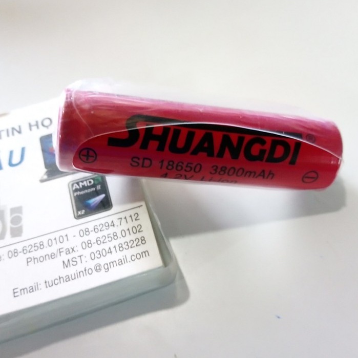 Pin sạc 18650 Shuangdi SD-18650 - 4.2V - 3800mAh: Pin sạc