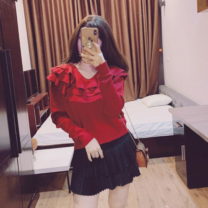 Chân váy 2 tầng xếp ly umi ( ảnh thật cuối )