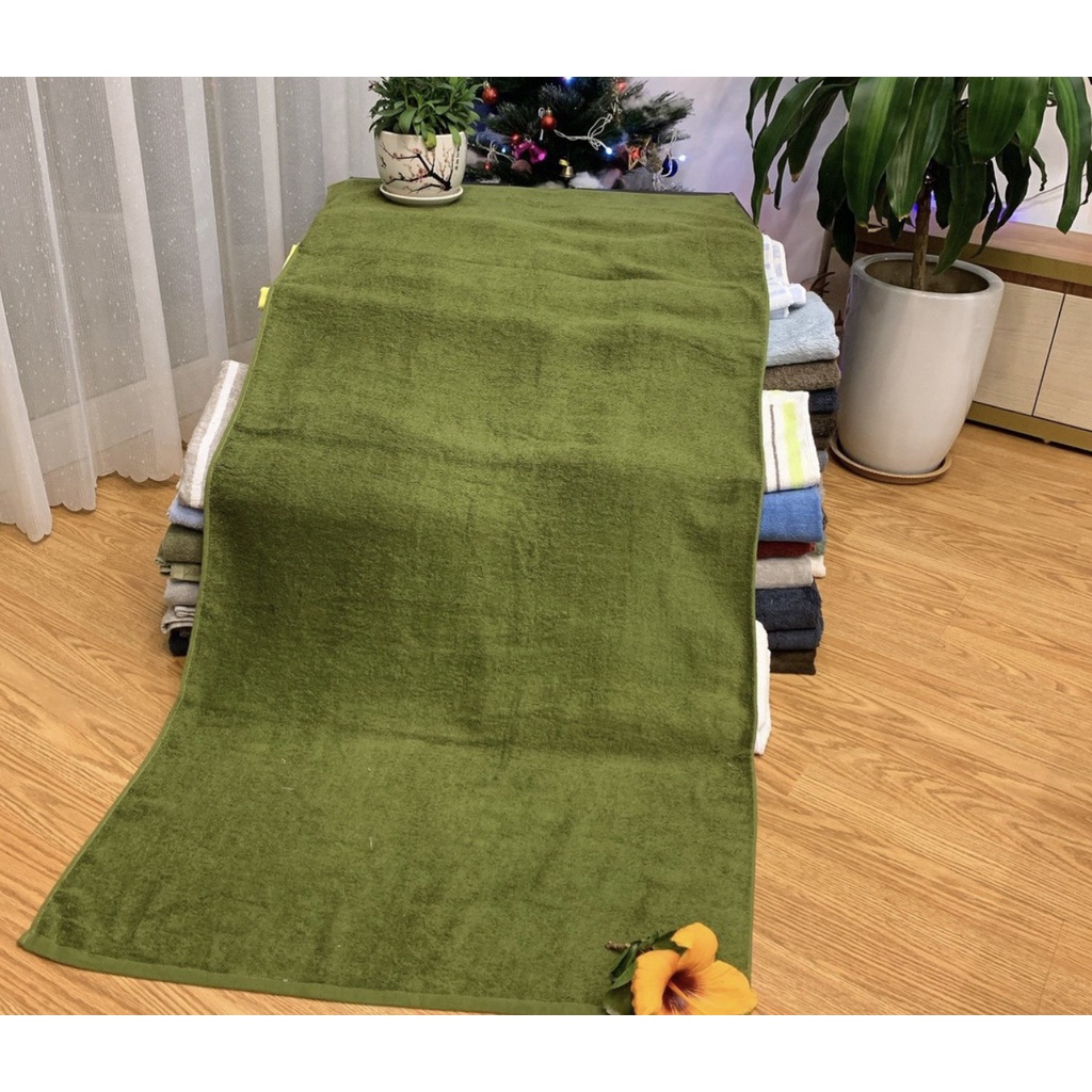 Khăn gội đầu cotton Organic 35x80cm (+-5cm) xuất Nhật, 85-100g