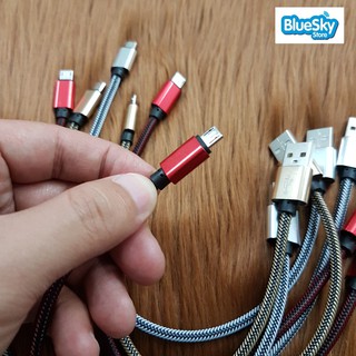 Cáp sạc micro usb ngắn 30 cm dây dù