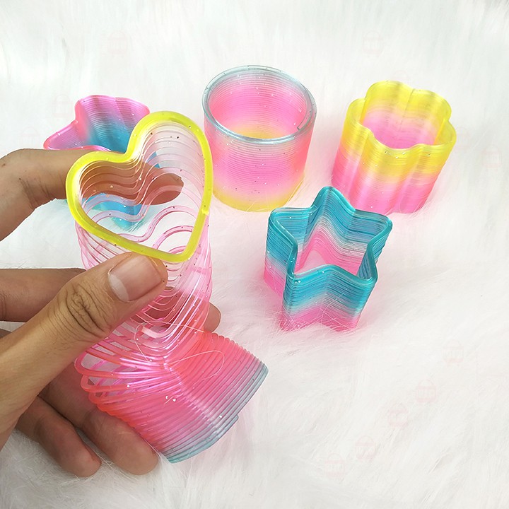 Combo 2 lò xo cầu vồng đồ chơi🌈FREESHIP🚛Có video thật🎥Lò xo cầu vồng đồ chơi nhiều hình cho bé loại nhỏ - Phát Huy Hoàng
