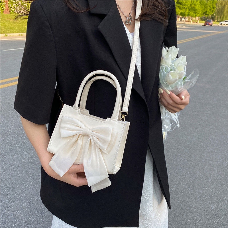 Túi Xách Du Lịch Đính Nơ Kiểu Nhật Hàn Thiết Kế Xinh Xắn Cho Nữ 2022