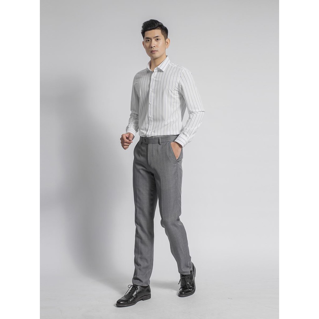 Áo sơ mi nam dài tay ARISTINO- sợi sồi- slim- als62808