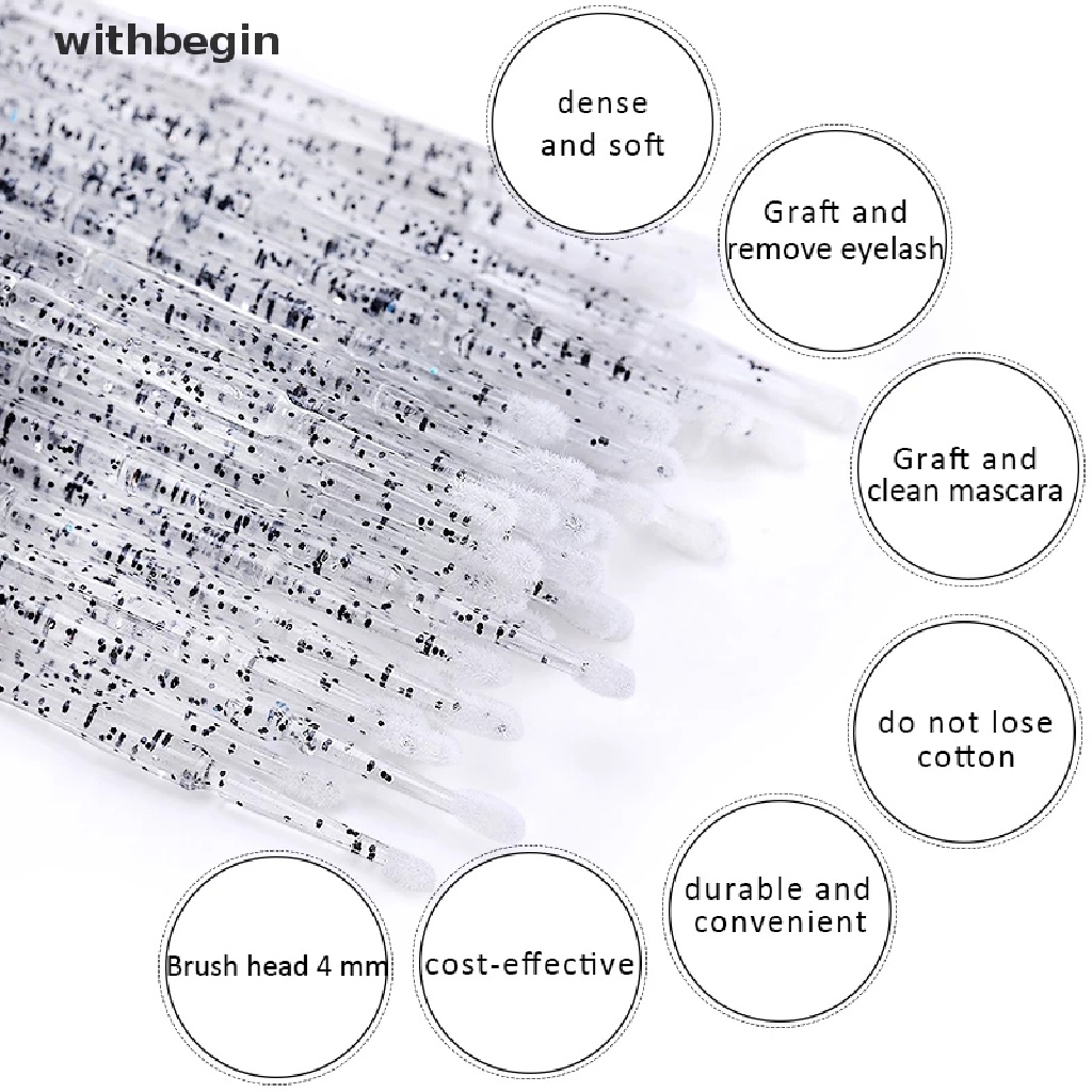 Cọ Trang Điểm Lông Mi Sợi Micro Thiết Kế Pha Lê Tiện Dụng