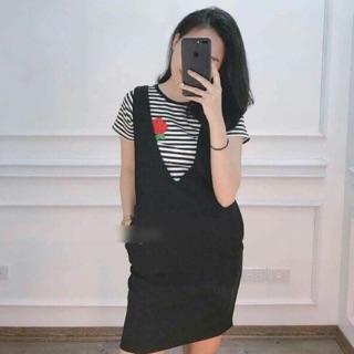 Set váy yếm kèm áo