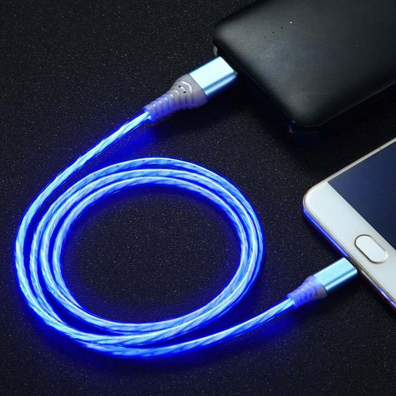 Cáp sạc Led phát sáng dọc theo dây type C - Iphone - samsung