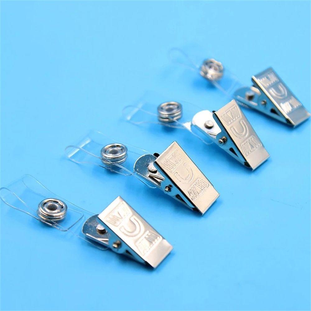 Kẹp Giữ Thẻ Tên/Thẻ Tên Bằng Kim Loại Gắn Móc Khóa Tiện Lợi