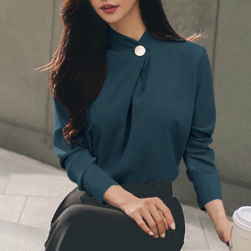 Zanzea Áo Thun Nữ Tay Dài Cổ Tròn Phong Cách Hàn Quốc Cá Tính