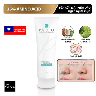 Sữa Rửa Mặt kiềm dầu PARCO ANTI-ACNE FACIAL CLEANSER - giúp sạch sâu, ngăn ngừa mụn, kiểm soát dầu nhờn.