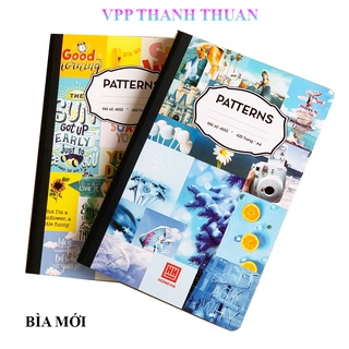 Combo 2 cuốn sổ kẻ ngang 420 trang Patterns Hồng Hà 4552.
