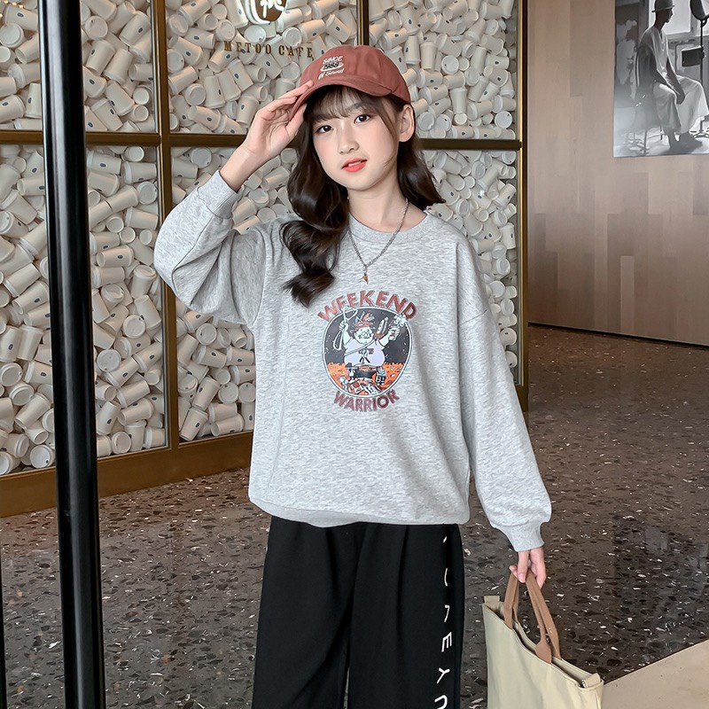 Bộ quần áo nỉ thu đông &quot;WEEKUNI&quot; 14-45kg cho bé gái 4-15 tuổi. Thiết kế đẹp, vải dày dặn. G43