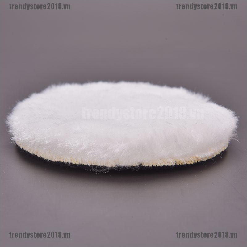 Bộ 5 Miếng Đệm Len Mềm Đánh Bóng Xe Hơi Màu Trắng