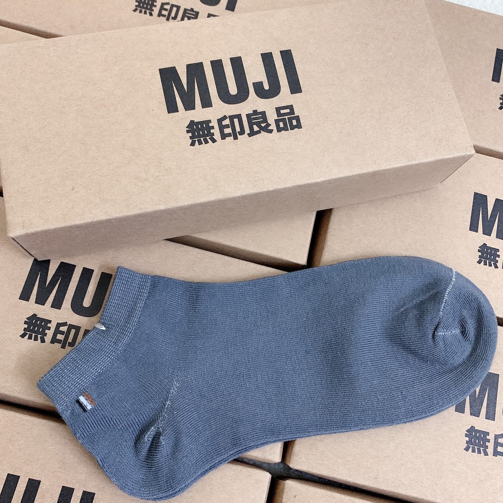 Tất nam, tất cổ ngắn MUJI ngăn ngừa hôi chân màu cơ bản