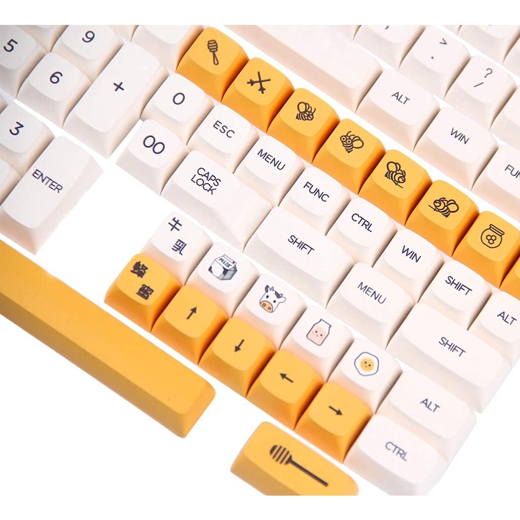 Tổng hợp Keycap Profile XDA nhựa PBT cao cấp Honey Milk, Matcha nhiều màu dễ thương cho bàn phím cơ
