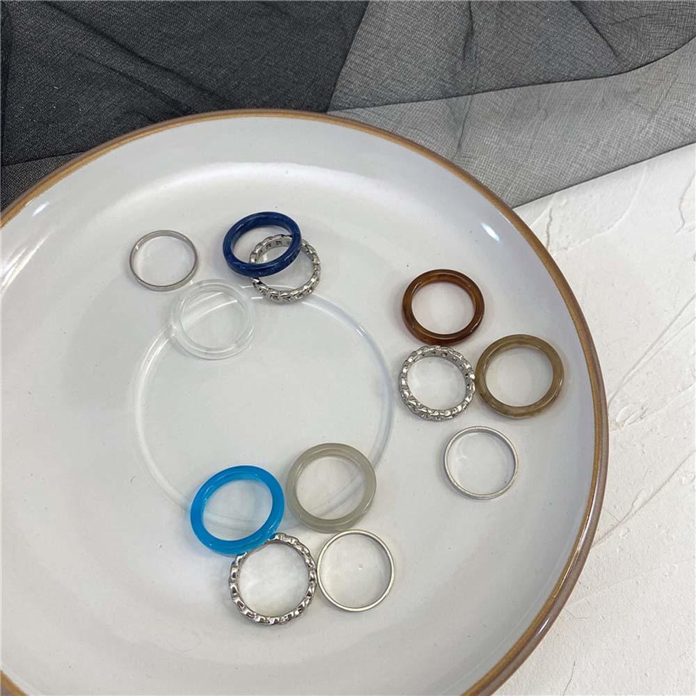 Bộ 4 Nhẫn Kim Loại Đơn Giản Thời Trang Hàn Quốc