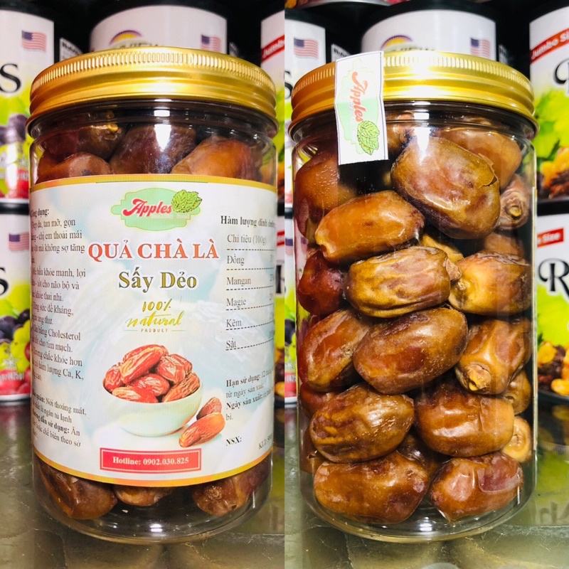 Chà Là Không Đường Sấy Dẻo 500gr
