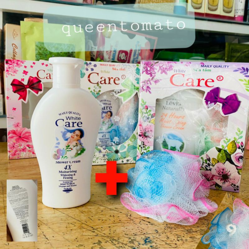 Sữa tăm con dê White Care 🥰Tặng kèm bông tắm