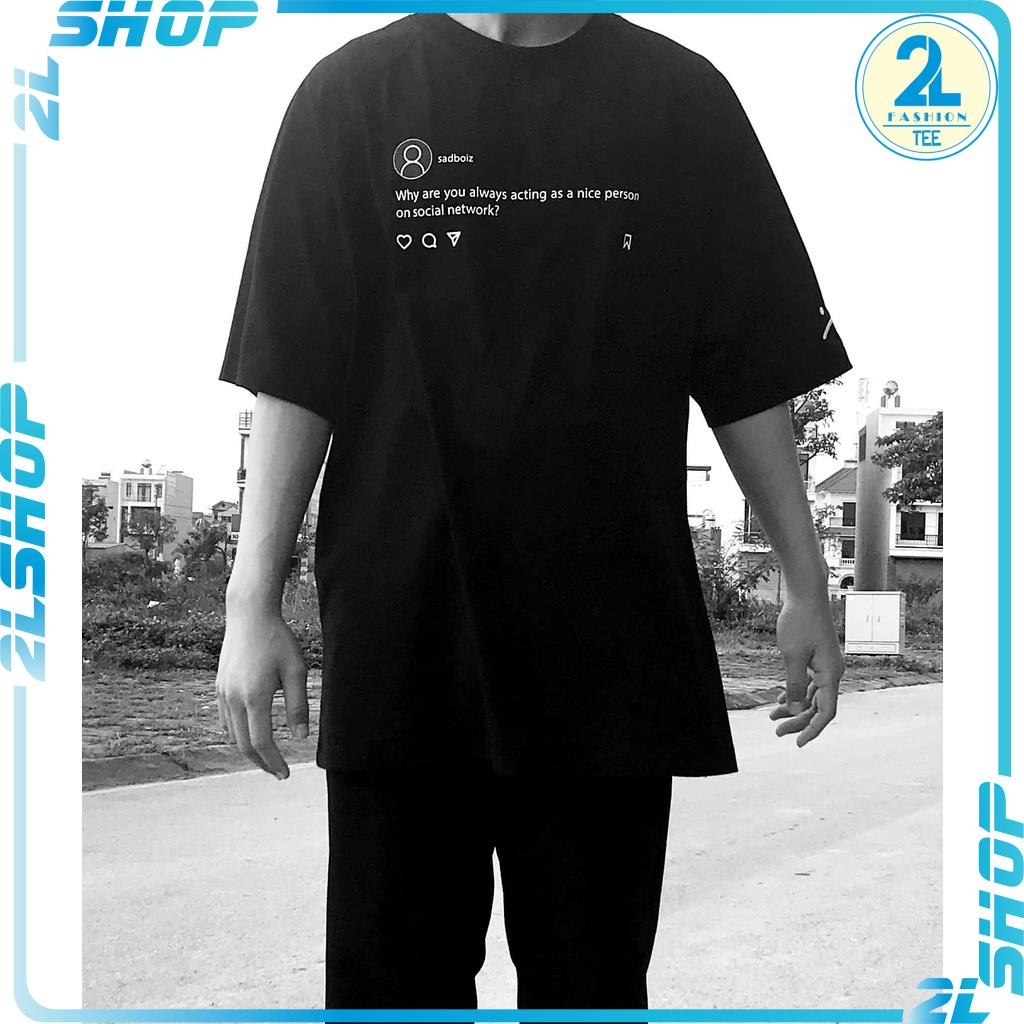 Áo thun tay lỡ sadboiz sadtagram, áo phông nam nữ form rộng SAD TOSS TEE chất cotton dãn mát