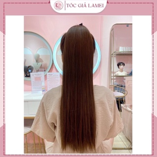 Tóc giả nữ cột thẳng 50cm chất tóc sợi tơ nhân tạo