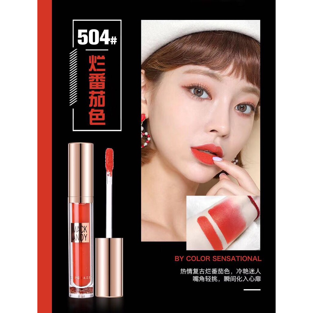 Son  MACK ANDY IMPRINT GILDING FOGGY LIP GLAZE siêu lung linh, hàng chính hãng | Thế Giới Skin Care