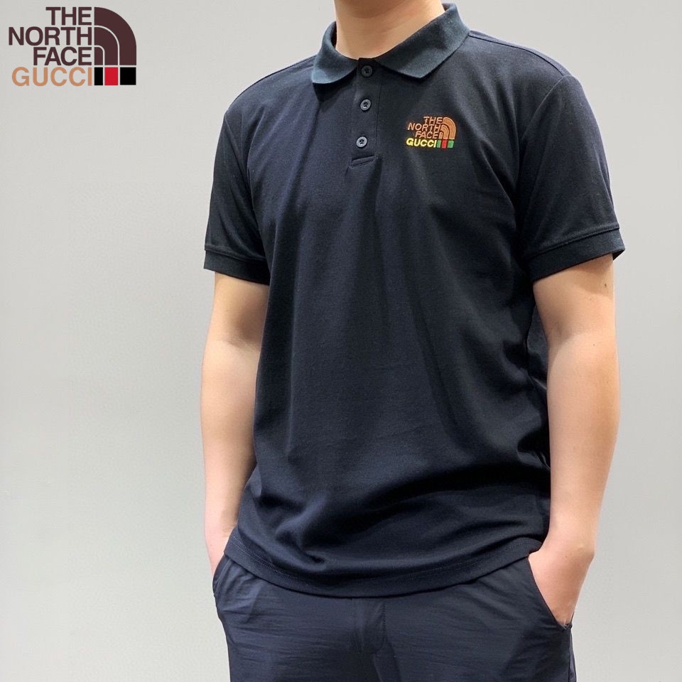 The North Face Áo Thun POLO Vải Cotton Thêu Họa Tiết Cá Tính