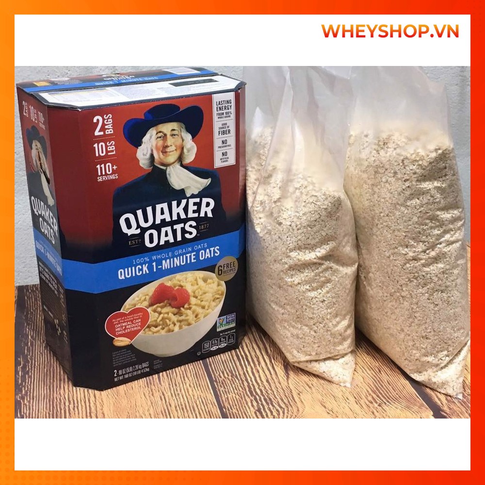 [ HÀNG MỚI VỀ ] Yến Mạch Quaker Oats Mỹ 10lbs (4.54kg) - Giá Sỉ Sập Sàn