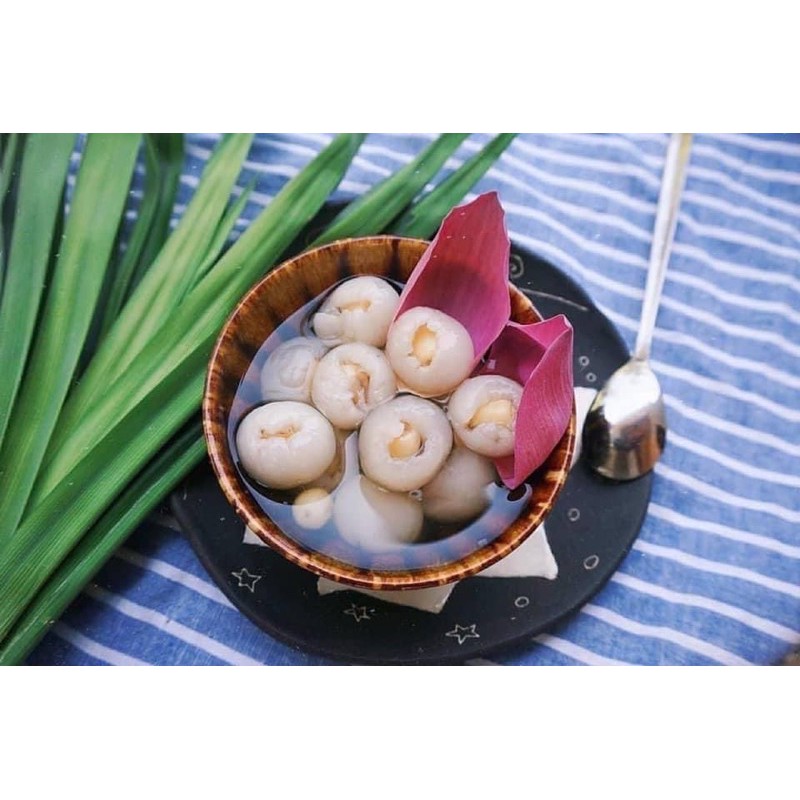 CHÈ HẠT SEN -LONG NHÃN -ĐƯỜNG PHÈN 400g tặng kỷ tử và hoa nhài