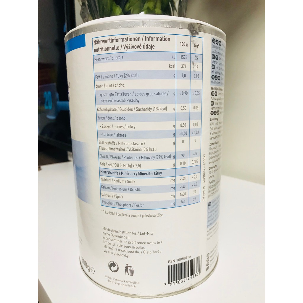 Sữa tiểu đường Nestle Resource Instant Protein 800g