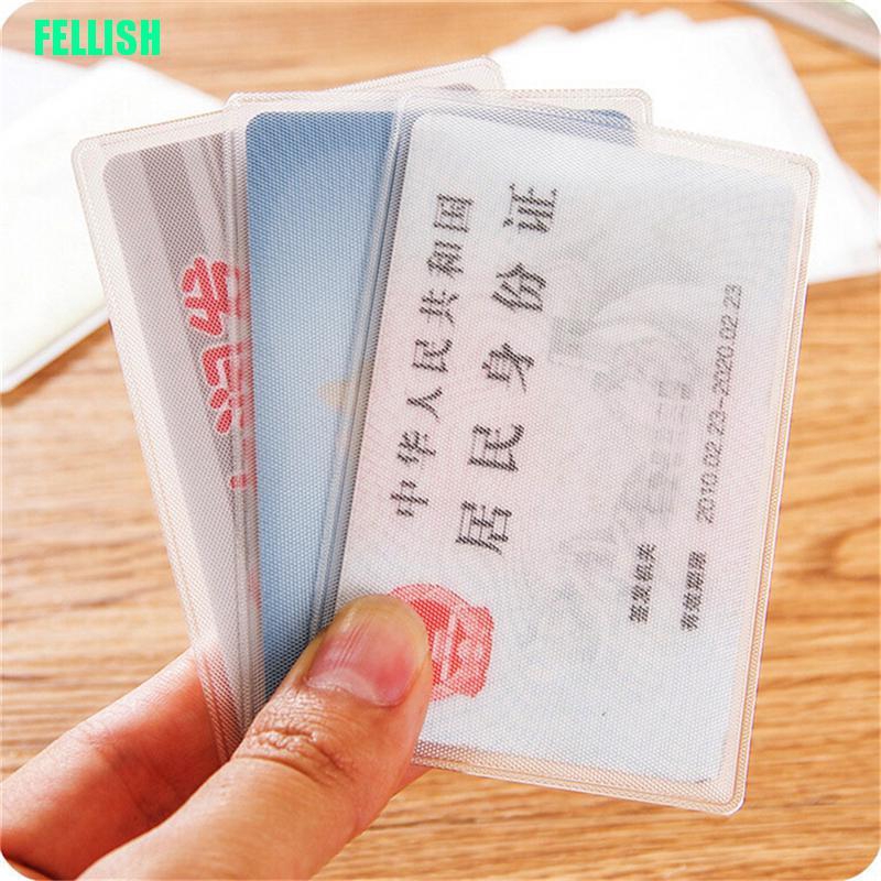 Set 10 bao nhựa trong suốt đựng thẻ ngân hàng / danh thiếp tiện dụng