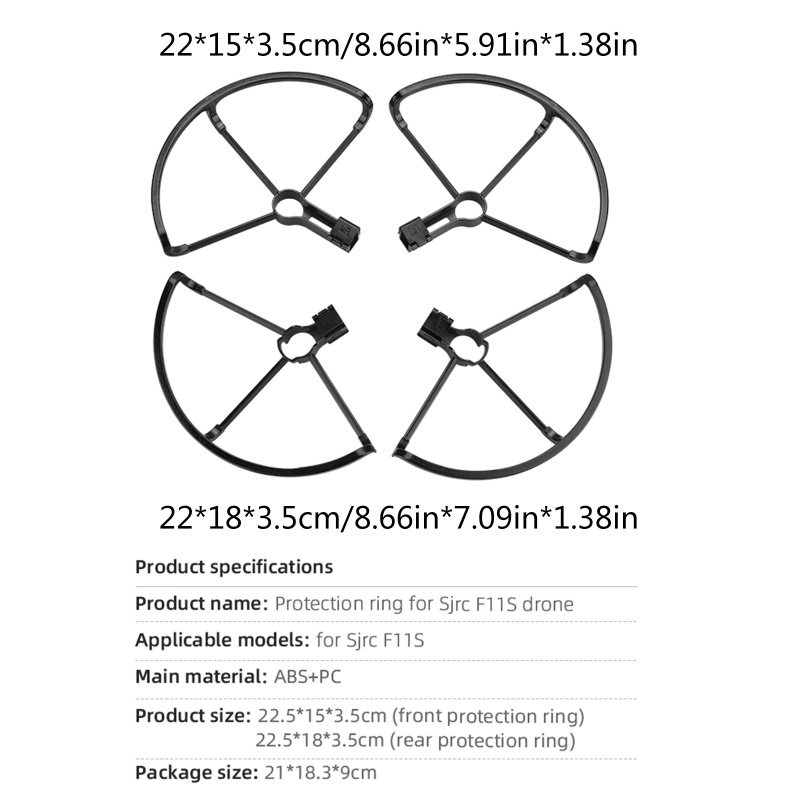 1 Set Vòng Bảo Vệ Cánh Quạt Chống Va Chạm Cho Sjrc F11S/F11 Pro/F11/F11 4K P