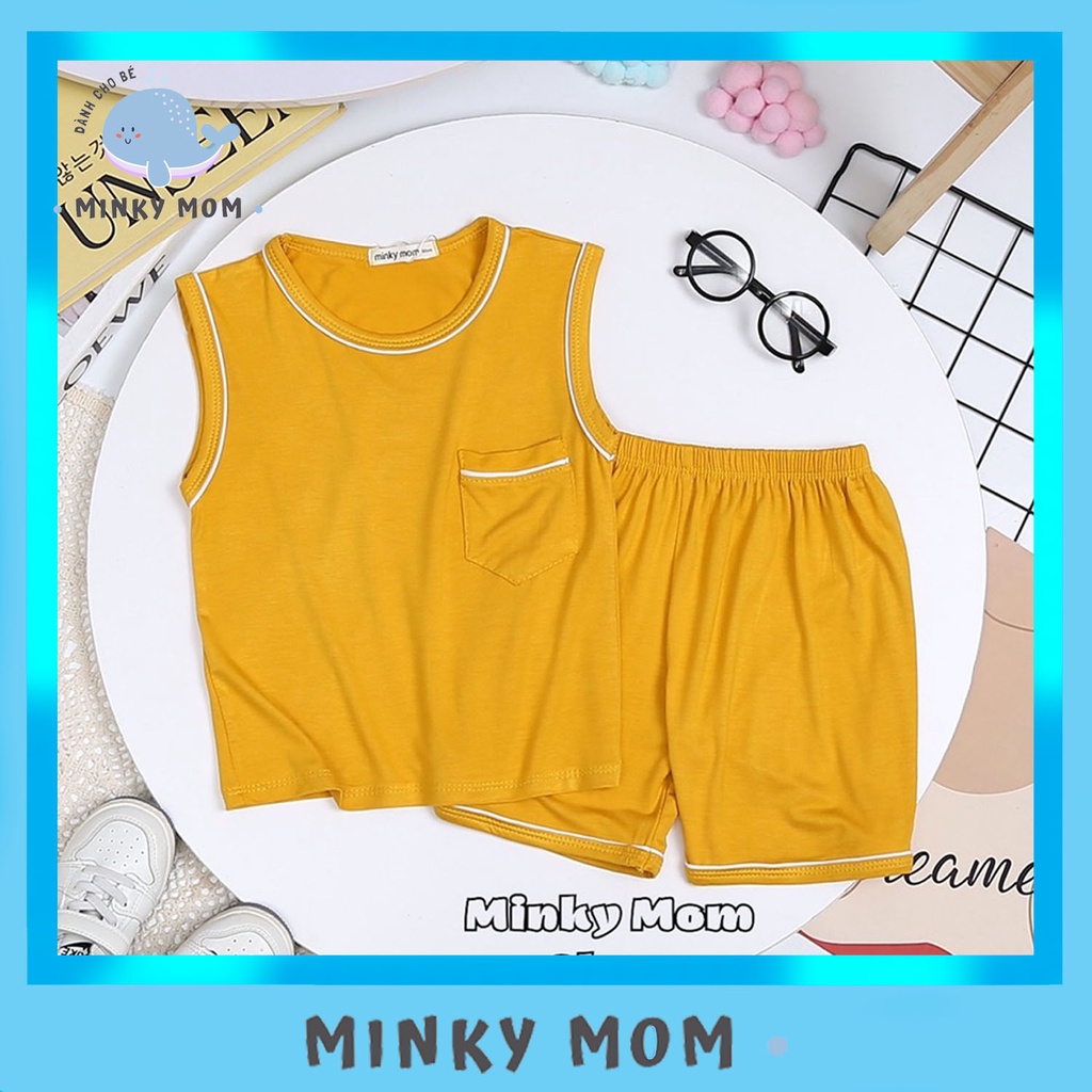 BỘ BA LỖ THUN LẠNH MINKYMOM VIỀN SỌC CHO BÉ 8-28kg (MS005)