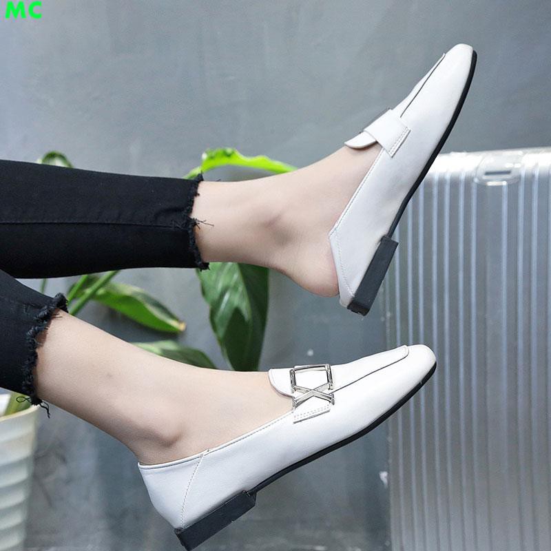 Giày Nữ Mũi Vuông Gót Thấp Thời Trang Hàn 2018 | BigBuy360 - bigbuy360.vn