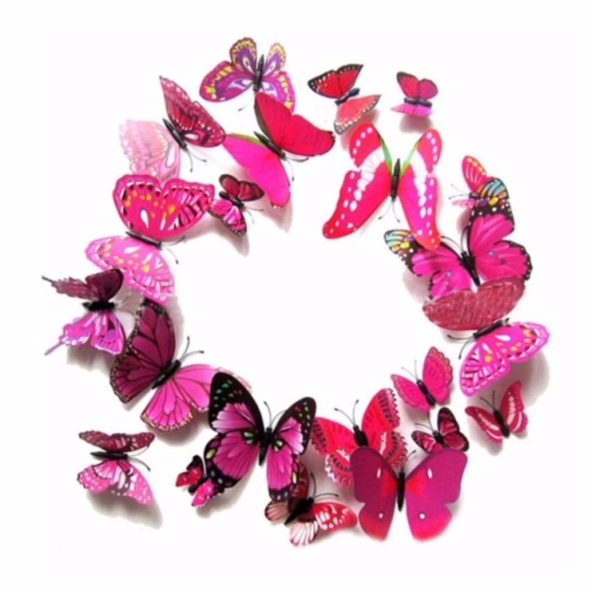 Bướm nam châm 12 con trang trí tủ lạnh + phòng ngủ