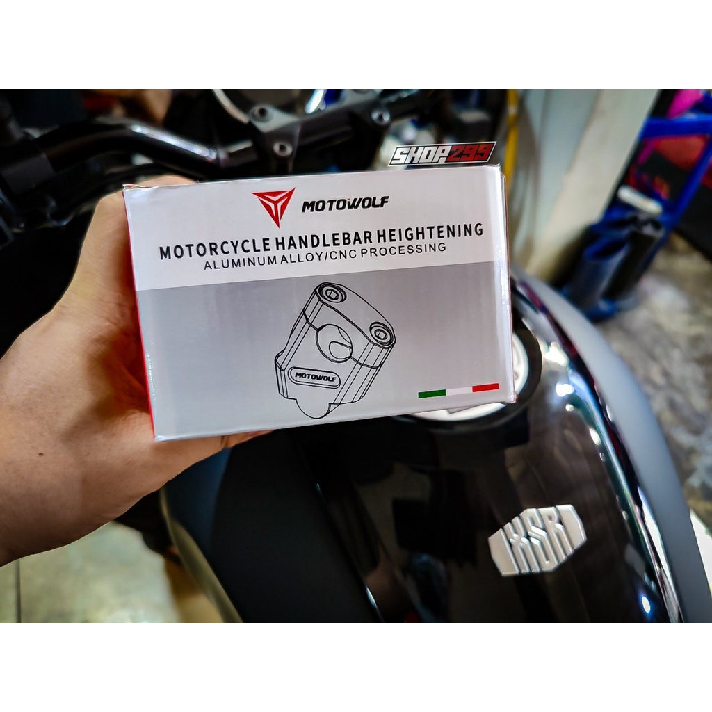 Gù Nâng Ghi Đông Motowolf Màu Đen - Phi 22