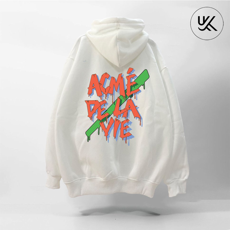 Áo khoác Nỉ HOODIE ADLV Oversize, Form dáng RỘNG màu xám xanh khói, be, nỉ bông Cao Cấp Unisex Nam Nữ - KKIMShop