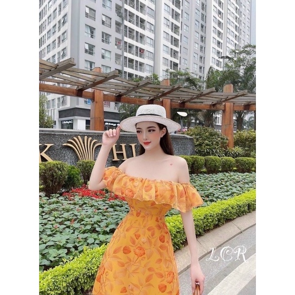 ĐẦM MAXI HOA TRỄ VAI NHÚN BÈO🔥 FREESHIP🔥 ĐẦM NỮ DÀI TIỂU THƯ DU LỊCH ĐI BIỂN | BigBuy360 - bigbuy360.vn
