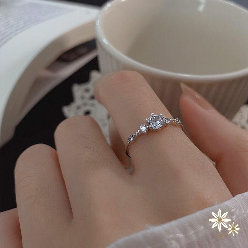 【kifli】Nhẫn Bạc 925 Kiểu Dáng Đơn Giản Thời Trang Dành Cho Nữ