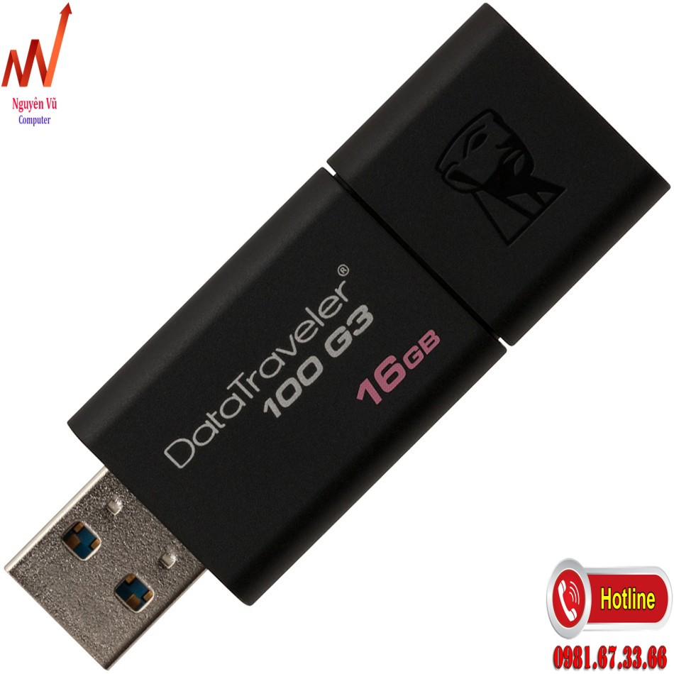 USB Kingston DT100G3 16GB USB 3.0 hàng chính hãng | BigBuy360 - bigbuy360.vn