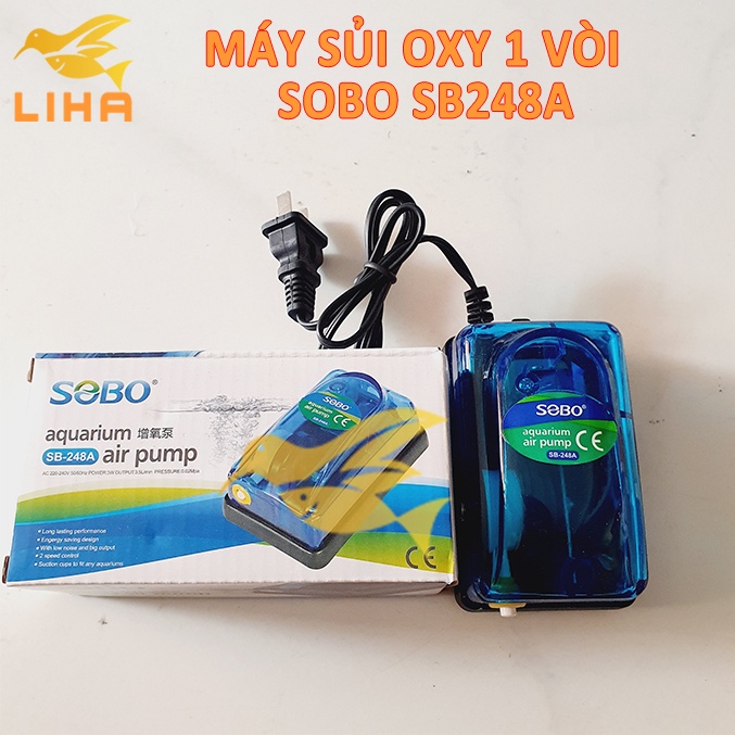 Máy Sủi Oxy 1 Vòi Sobo SB248A - Sủi Oxi Cho Bể Cá