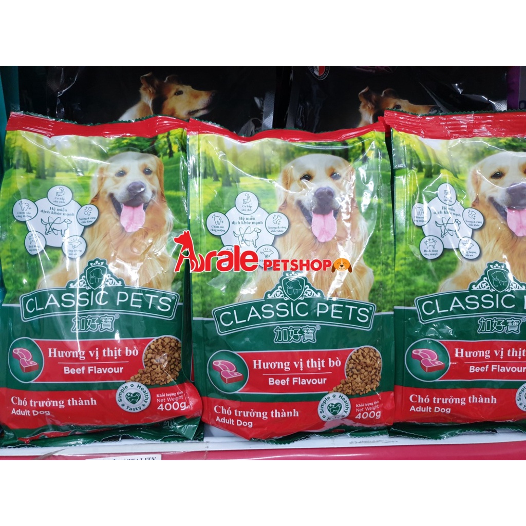 Thức ăn hạt Classic Pet cho Chó Con và Chó Trưởng Thành Gói 400G