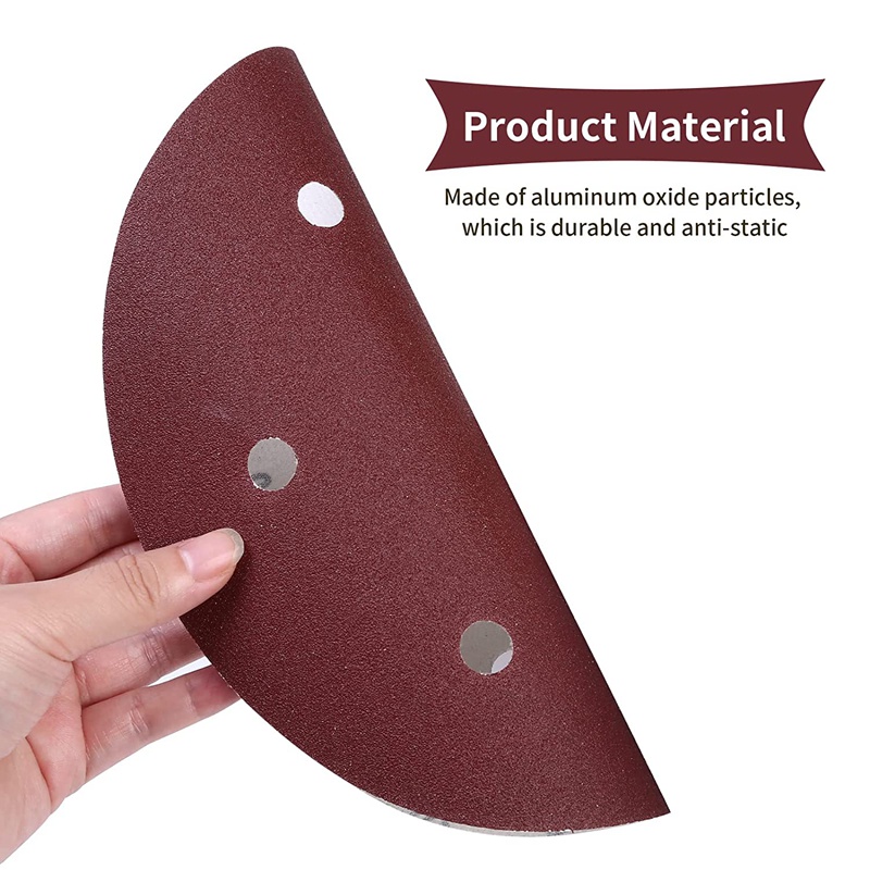 Set 30 Đĩa Chà Nhám 225mm 120 Grit 6 Lỗ Chuyên Dụng