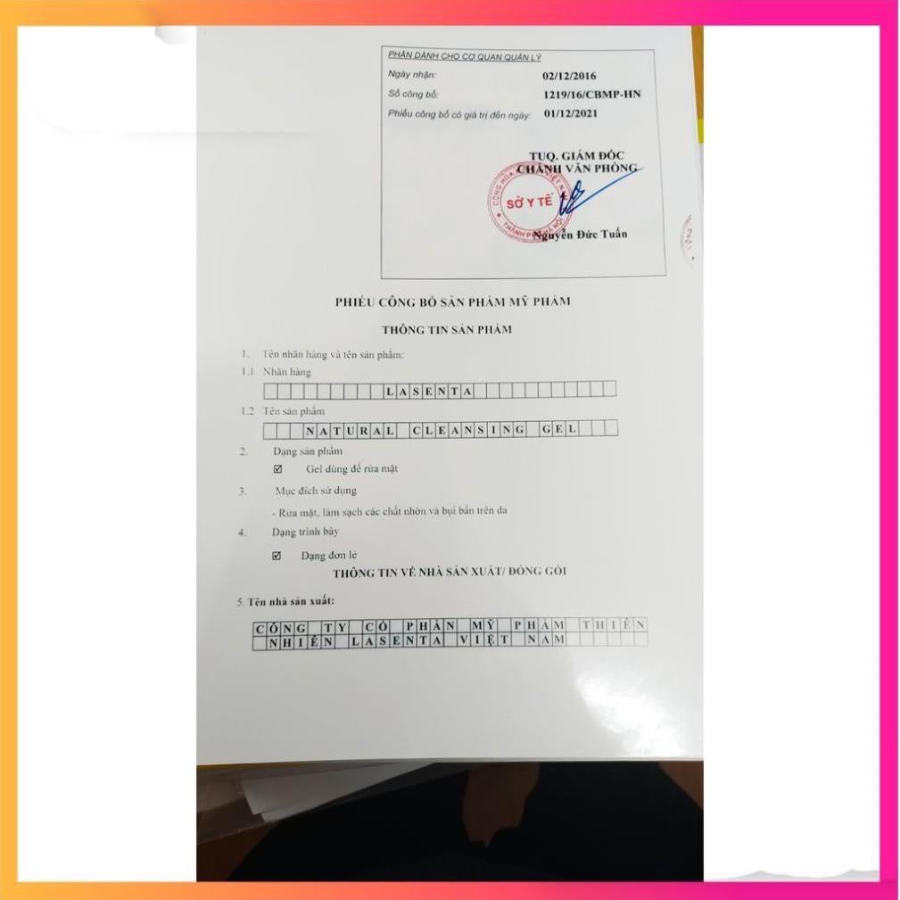 [ Hàng Chính Hãng ] Gel Rửa Mặt Natural Cleansing Gel An Toàn Cho Mọi Loại Da | BigBuy360 - bigbuy360.vn