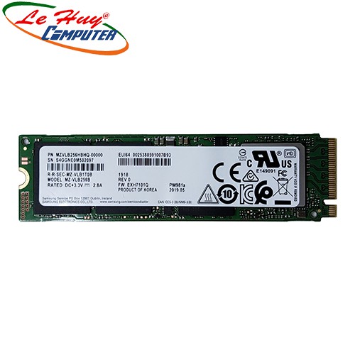 [Mã ELMS5 giảm 7% đơn 300K] Ổ cứng SSD 256G Samsung PM981A M.2 NVMe PCIe 2280 (MZ-VLB256B)