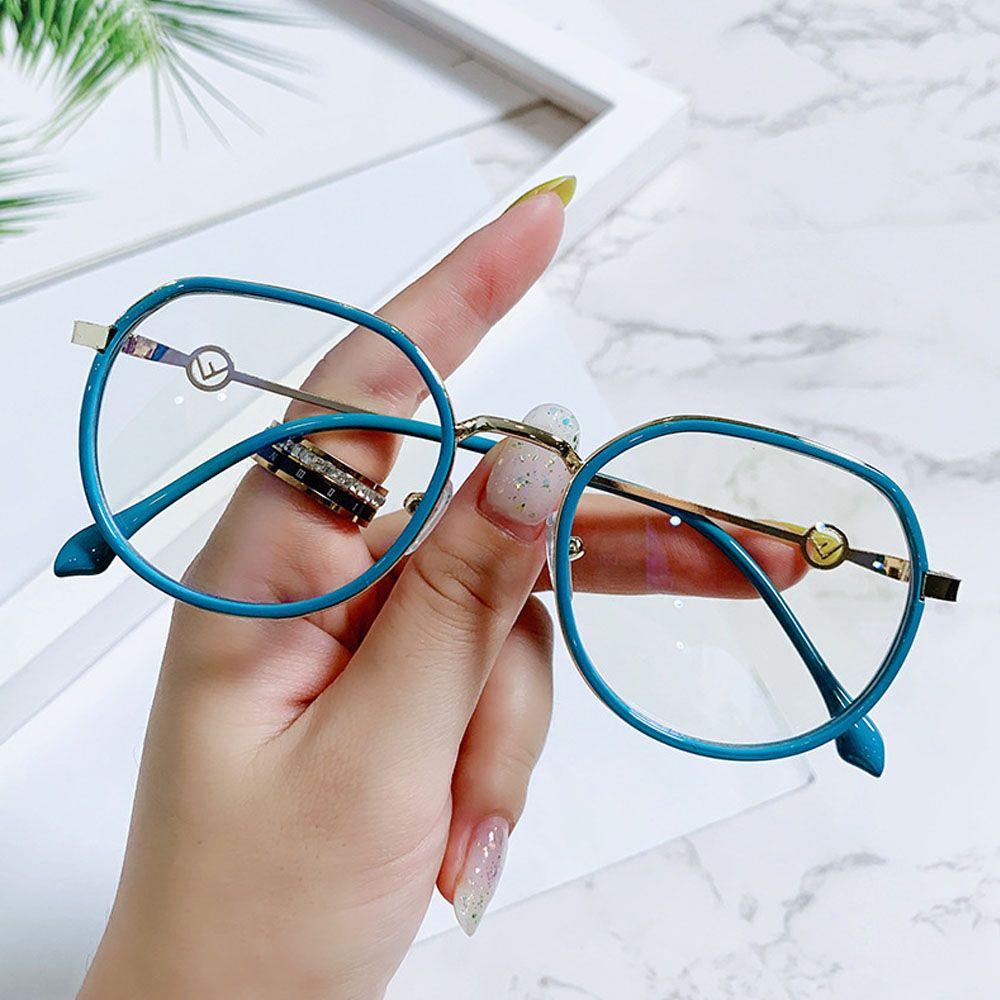 Mắt Kính Gọng Tròn Chống Tia UV Chăm Sóc Mắt